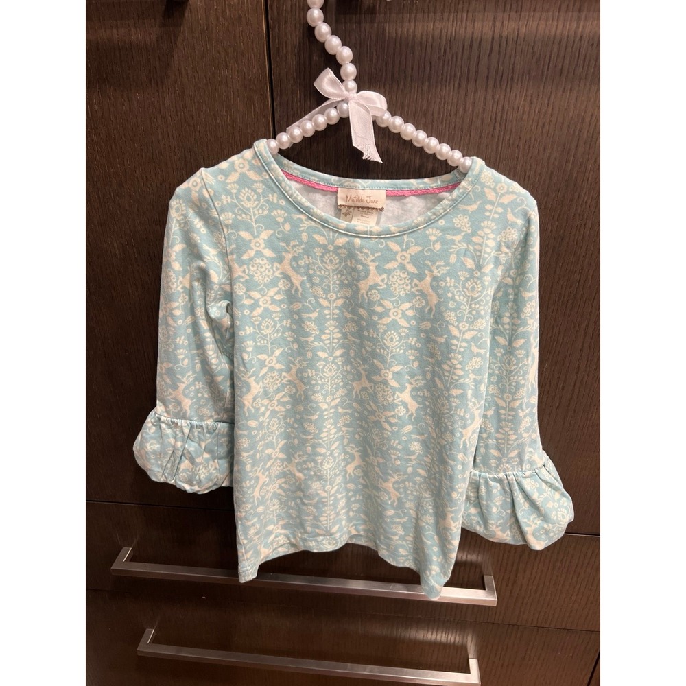 Matilda Jane Secret‎ Fields ruffle sleeve top shirt girls size 6